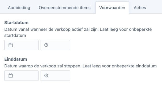 voorwaarden.