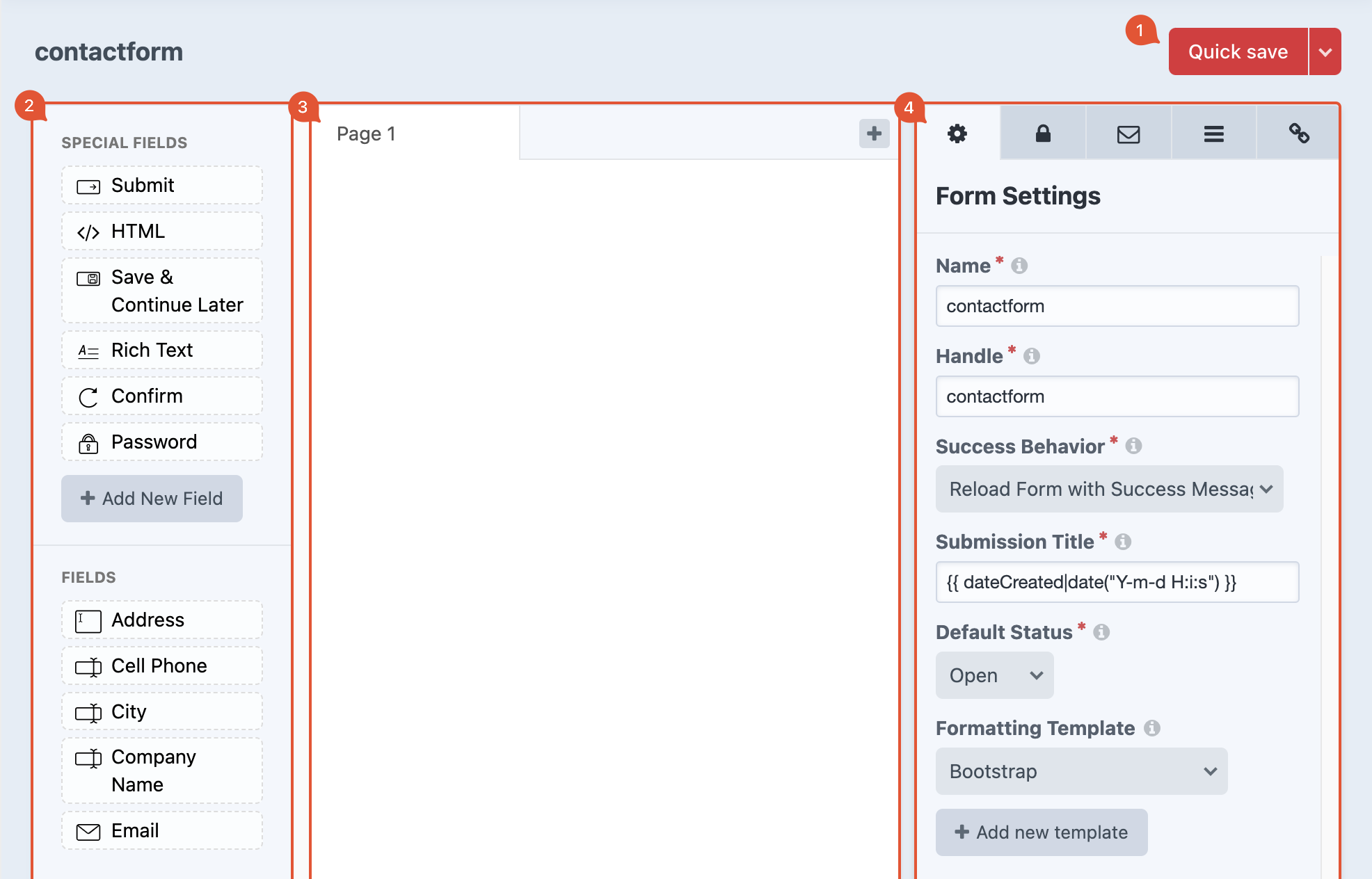 Form builder.