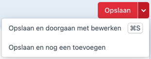 status opslaan.