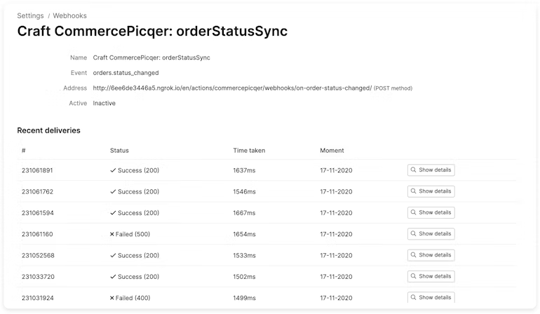 webhook failures