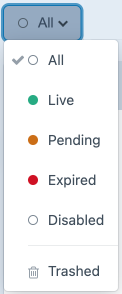 products filter expiration.
